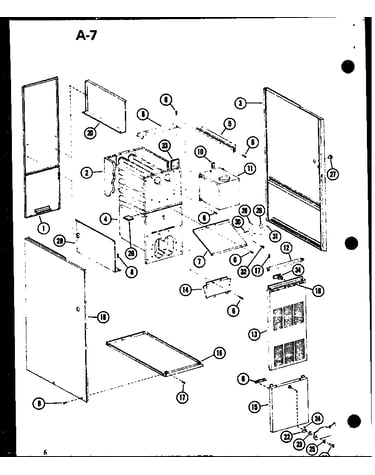 Cabinet parts (ghe65dm-2/p96596-1f) (ghe65dm-3/p96596-2f) (ghe80dm/p96596-3f) (ghe80dm-3/p96596-4f) (ghe80dm-4/p96596-5f) (ghe105dm/p96596-6f)