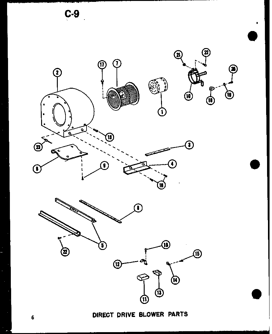 Direct drive blower parts