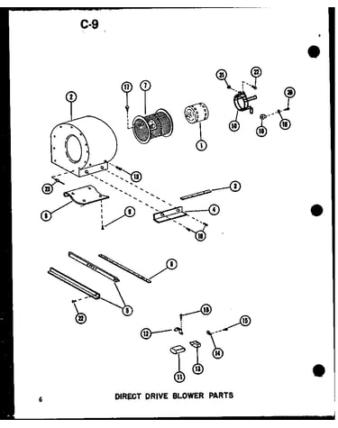 Direct drive blower parts
