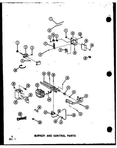 Burner and control parts