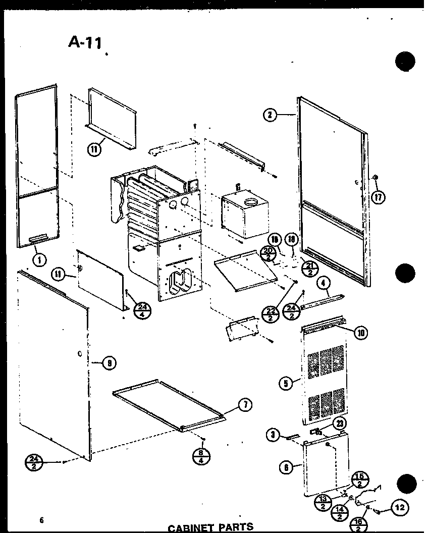 CABINET PARTS (GHE56DN-3/P68830-14F) (GHE65DN-2/P68830-1F) (GHE65DN-3/P68830-2F) (GHE80DN/P68830-3F) (GHE80DN-3/P68830-4F)