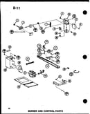 Burner and control parts (ghe80dn-4/p68830-5f) (ghe84dn-4/p68830-15f) (ghe105dn/p68830-6f) (ghe105dn-3/p68830-7f) (ghe105dn-5/p68830-8f)