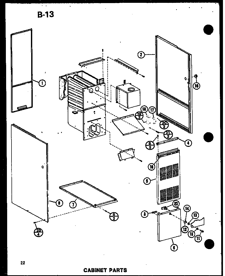 Cabinet parts (ghe120dn/p68830-9) (ghe120dn-4/p68830-10f) (ghe140dn-4/p68830-11f) (ghe160n-r5/p68830-12f) (ghe200n-r5/p68830-13f)