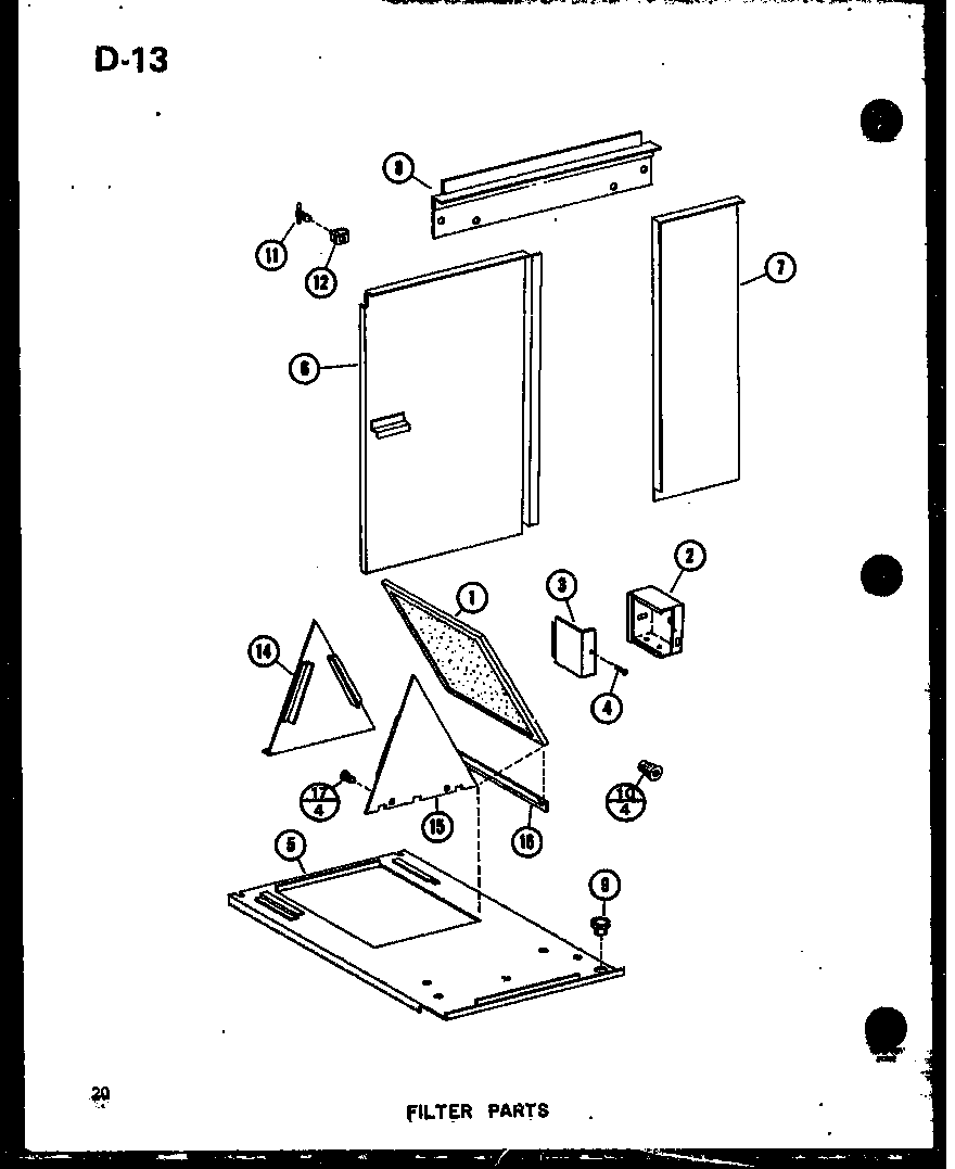 Filter parts (gc65dn-2/p68838-1f) (gc80dn-3/p68838-2f) (gc105dn-3/p68838-3f) (gc120dn-3.5/p68838-4f) (gc140dn-4/p68838-5f)