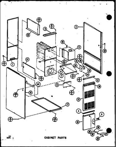 Cabinet parts (gh80dn2/p6883603f) (gh80dn3/p6883604f) (gh105dn3/p6883606f)