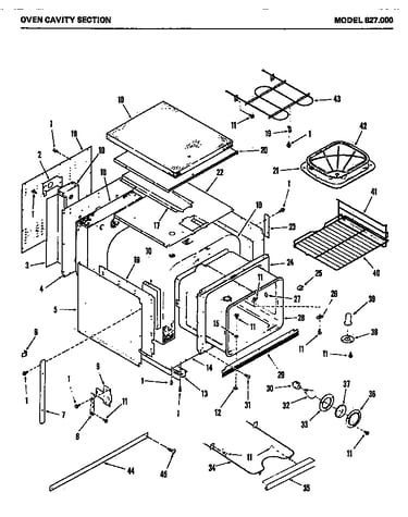 Oven cavity section (827.000)