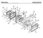 Amana 880.001 oven door section (827.000) diagram