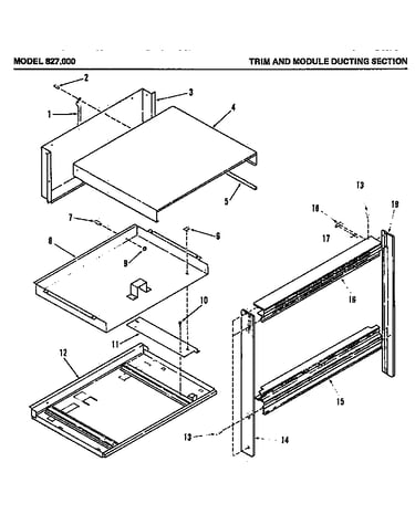 Trim and module ducting section (827.000)