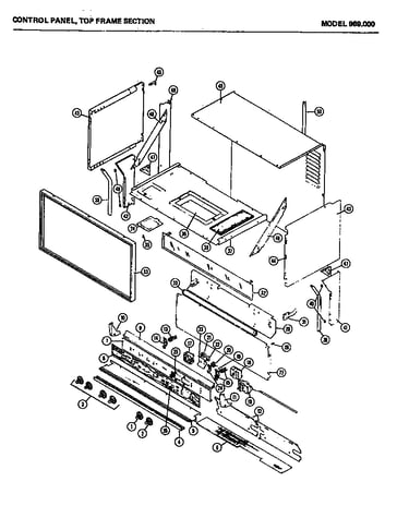 Control panel top frame section