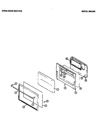 Oven door section