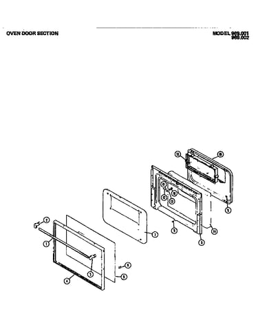 Oven door section