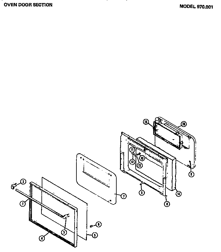 Oven door section