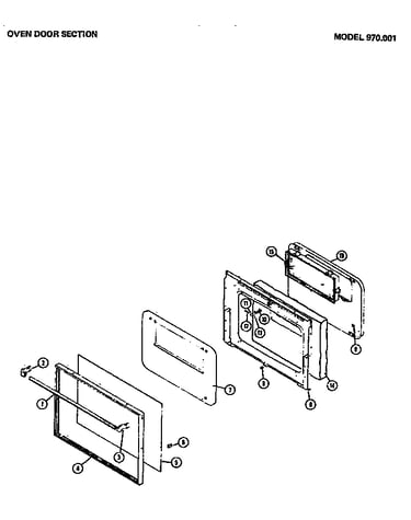 Oven door section