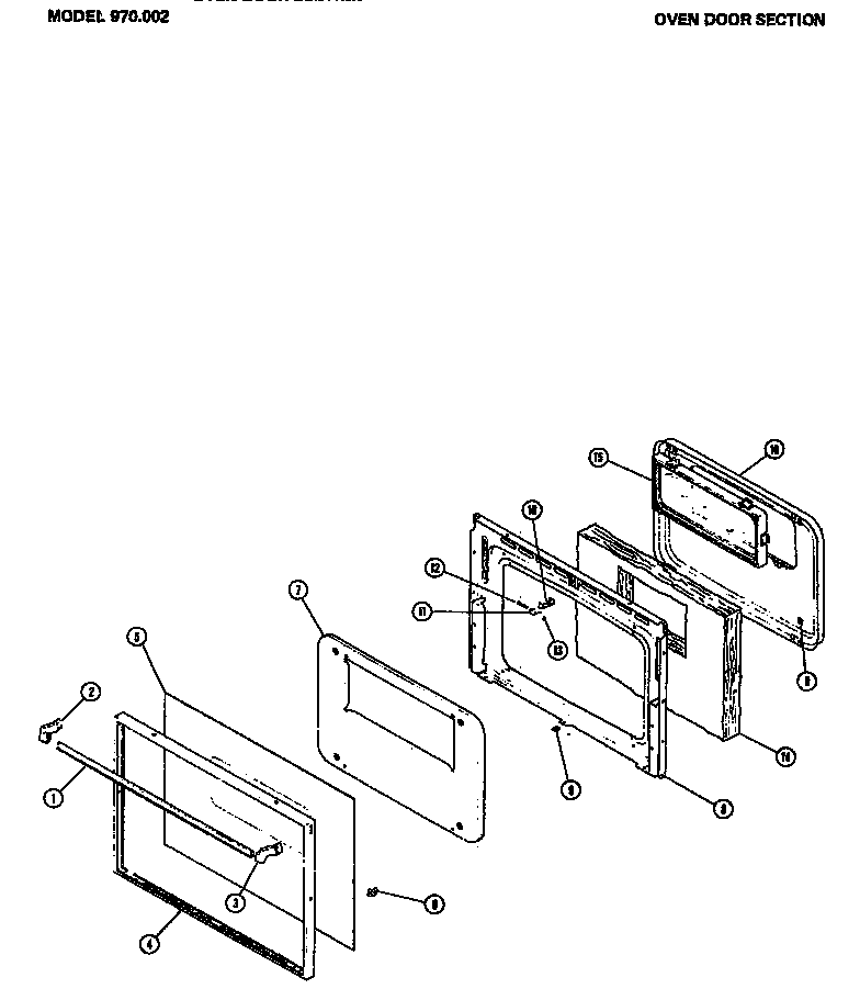 Oven door section