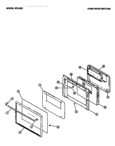Oven door section
