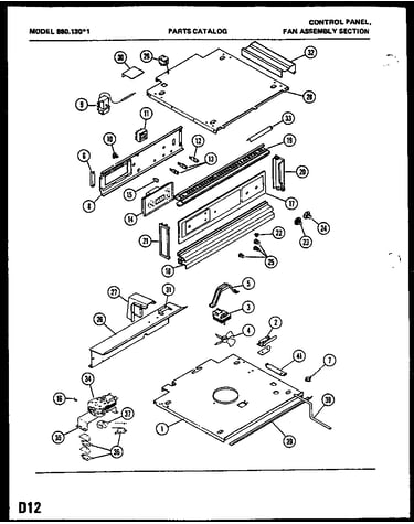 Control panel. fan assembly section (880.130*1)