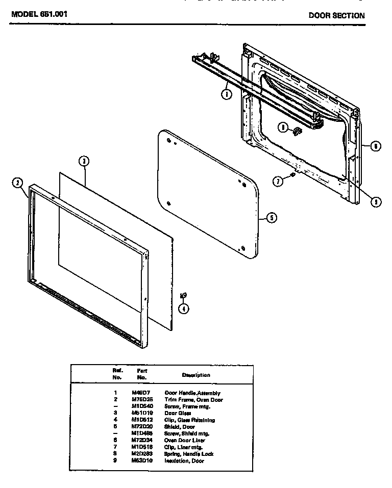 DOOR SECTION (651.001)