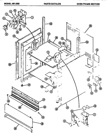 Oven frame section