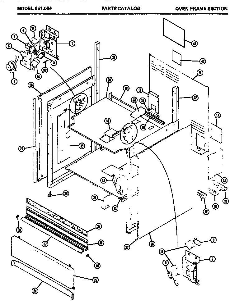Oven frame section (651.004)