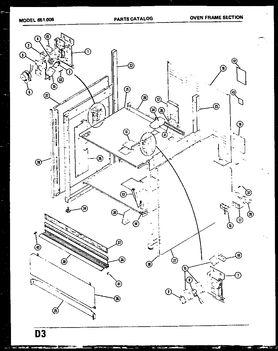 Oven frame section (651.006)