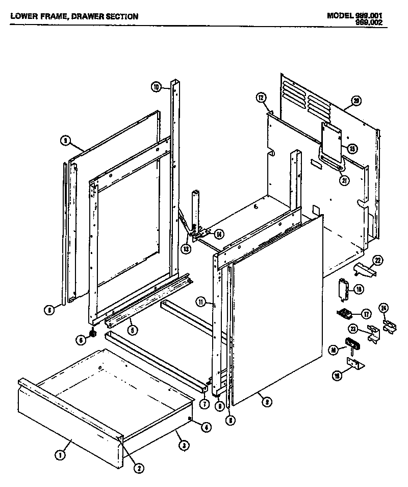 Lower frame (989.001) (989.002)