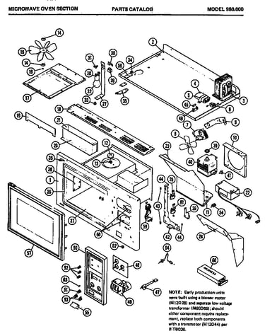 Microwave oven section