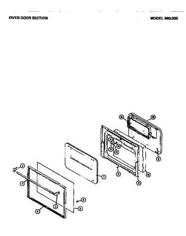 Oven door section