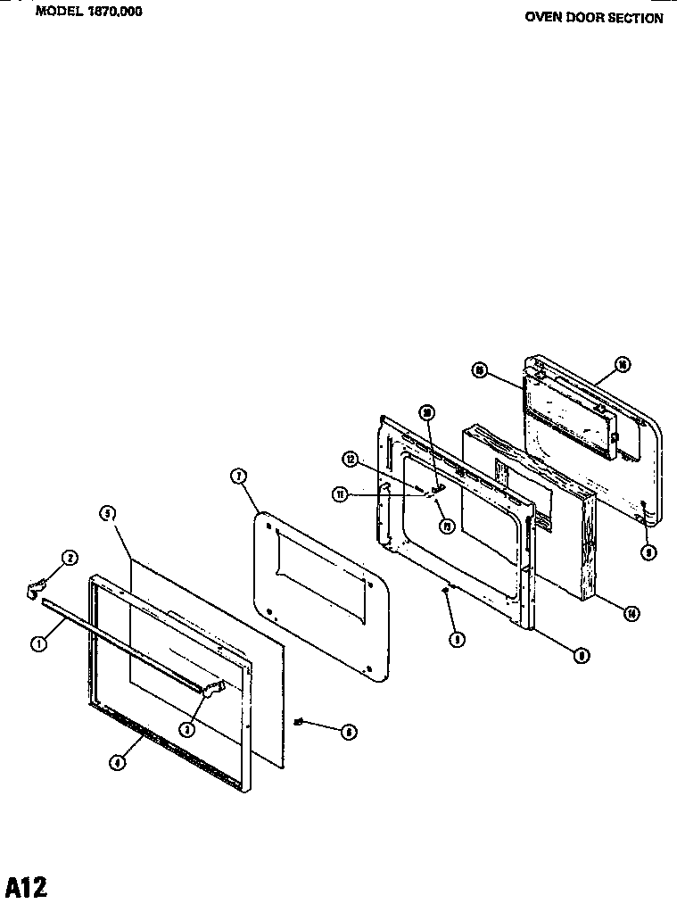 Oven door section
