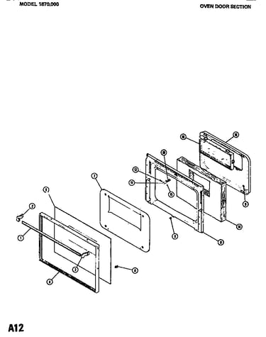 Oven door section