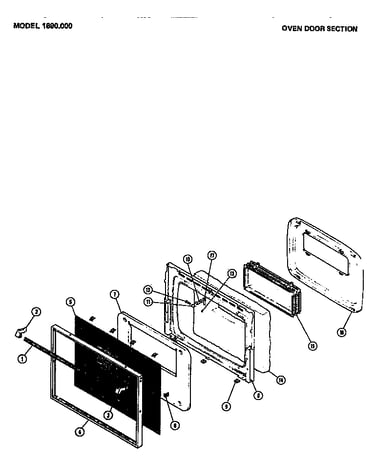 Oven door section