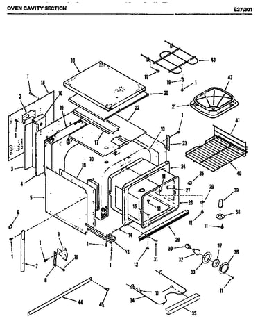 Oven cavity section