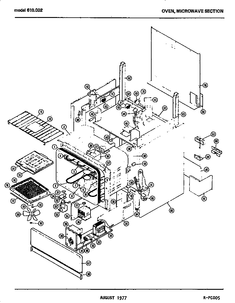 Microwave oven section