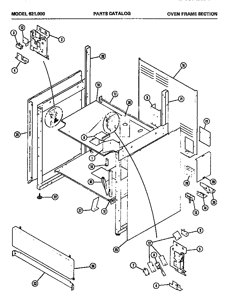 Oven frame section (621.000)