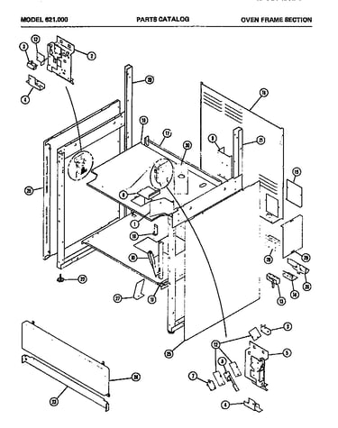 Oven frame section (621.000)