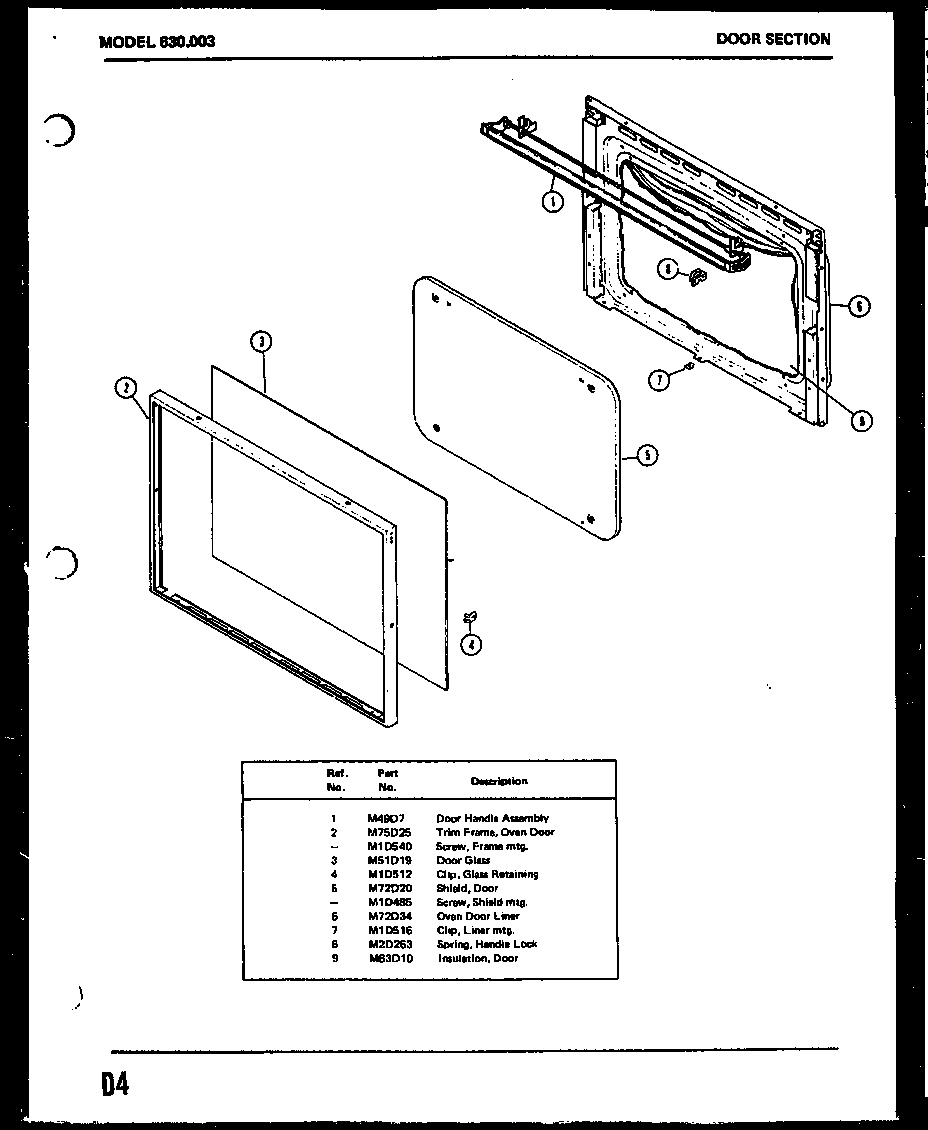 DOOR SECTION (630.003)