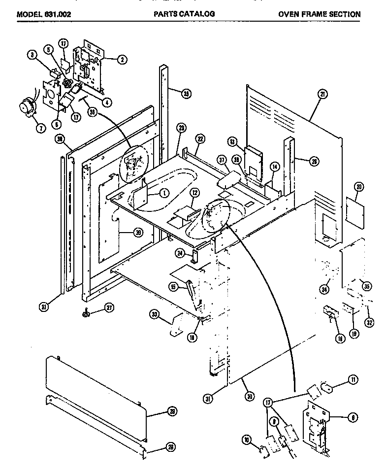 Oven frame section