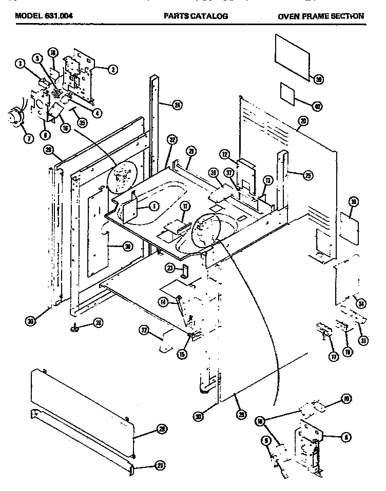 Oven frame section (631.004)