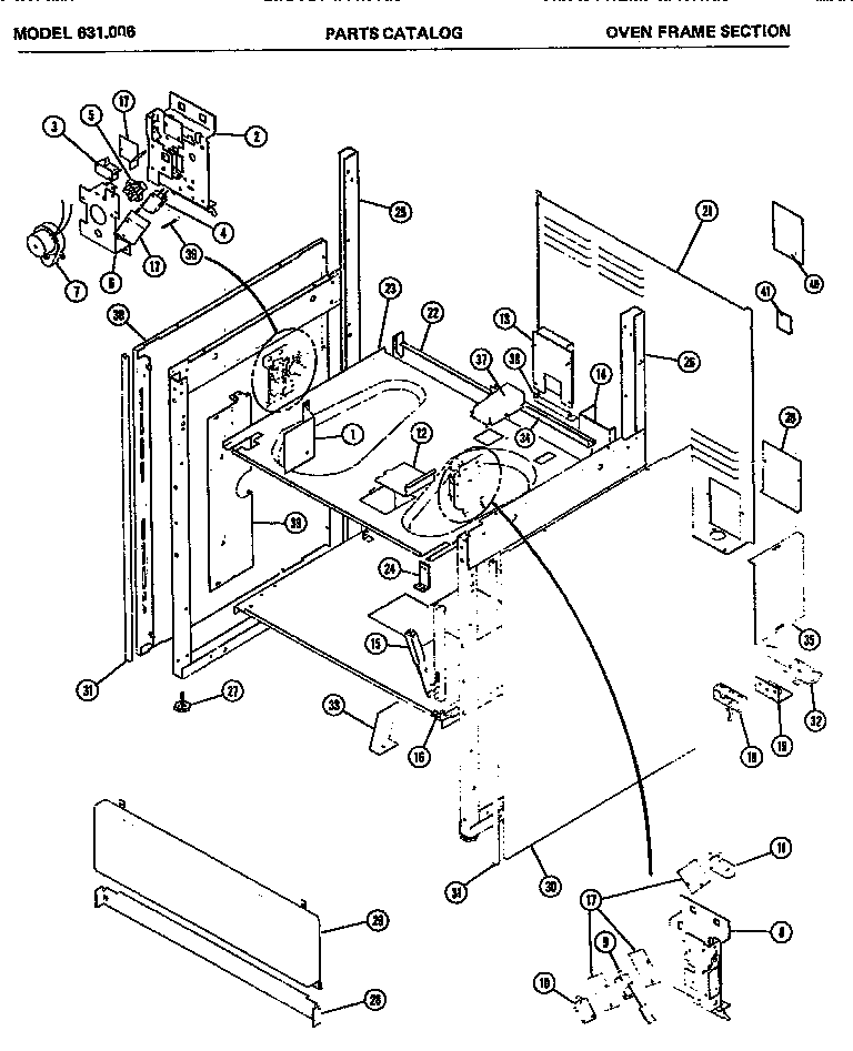 Oven frame section (631.006)