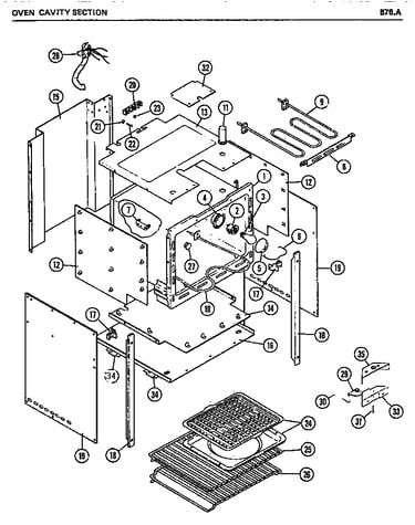 Oven cavity section