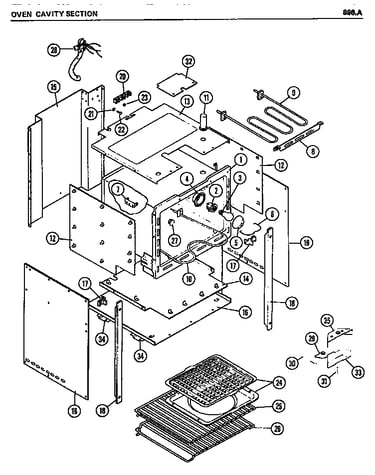 Oven cavity section