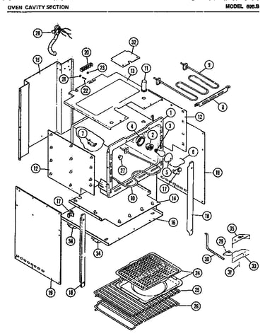 Oven cavity section