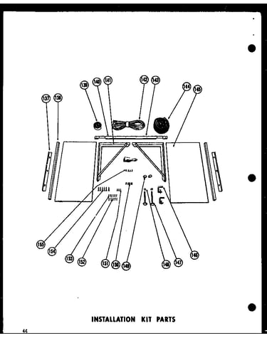 Installation kit parts (218-3spf) (218-3spfh) (218-5spf) (218-5spfh) (218-3f) (215-3spf) (215-3spfh) (215-5spf) (215-3f) (213-5spf) (213-5spfh) (213-3f) (212-2spf) (210w-3spf) (210w-3spfh)