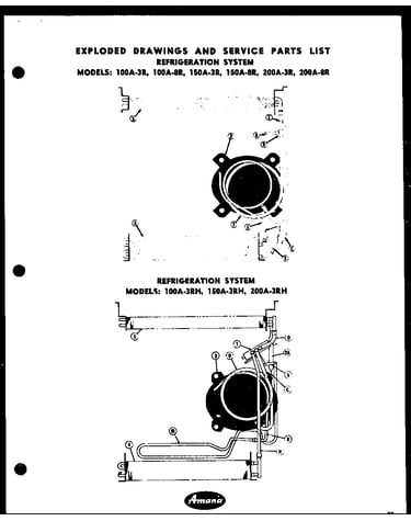 Refrigeration system (100a-3r) (100a-8r) (150a-3r) (150a-8r) (200a-3r) (100a-3rh) (150a-3rh) (200a-3rh)