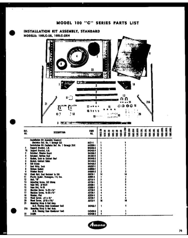 Installation kit assembly (standard) (100lc-2r) (100lc-2rh)