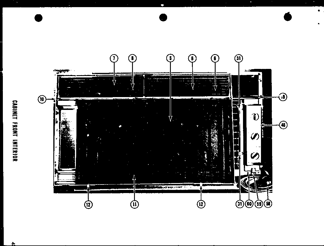 CABINET FRONT INTERIOR (218-3SPH) (218-3D) (213-5SP) (213-5SPH) (215-5SP) (218-5SP)