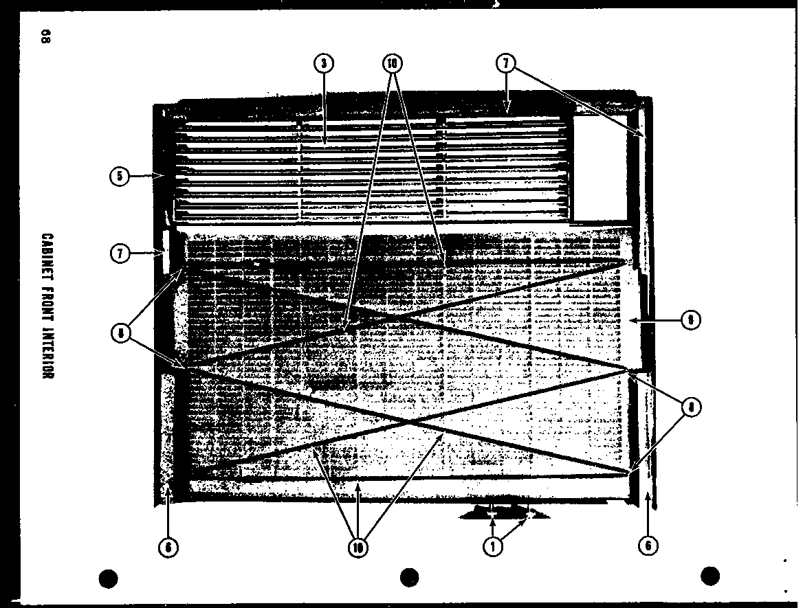 Cabinet front interior