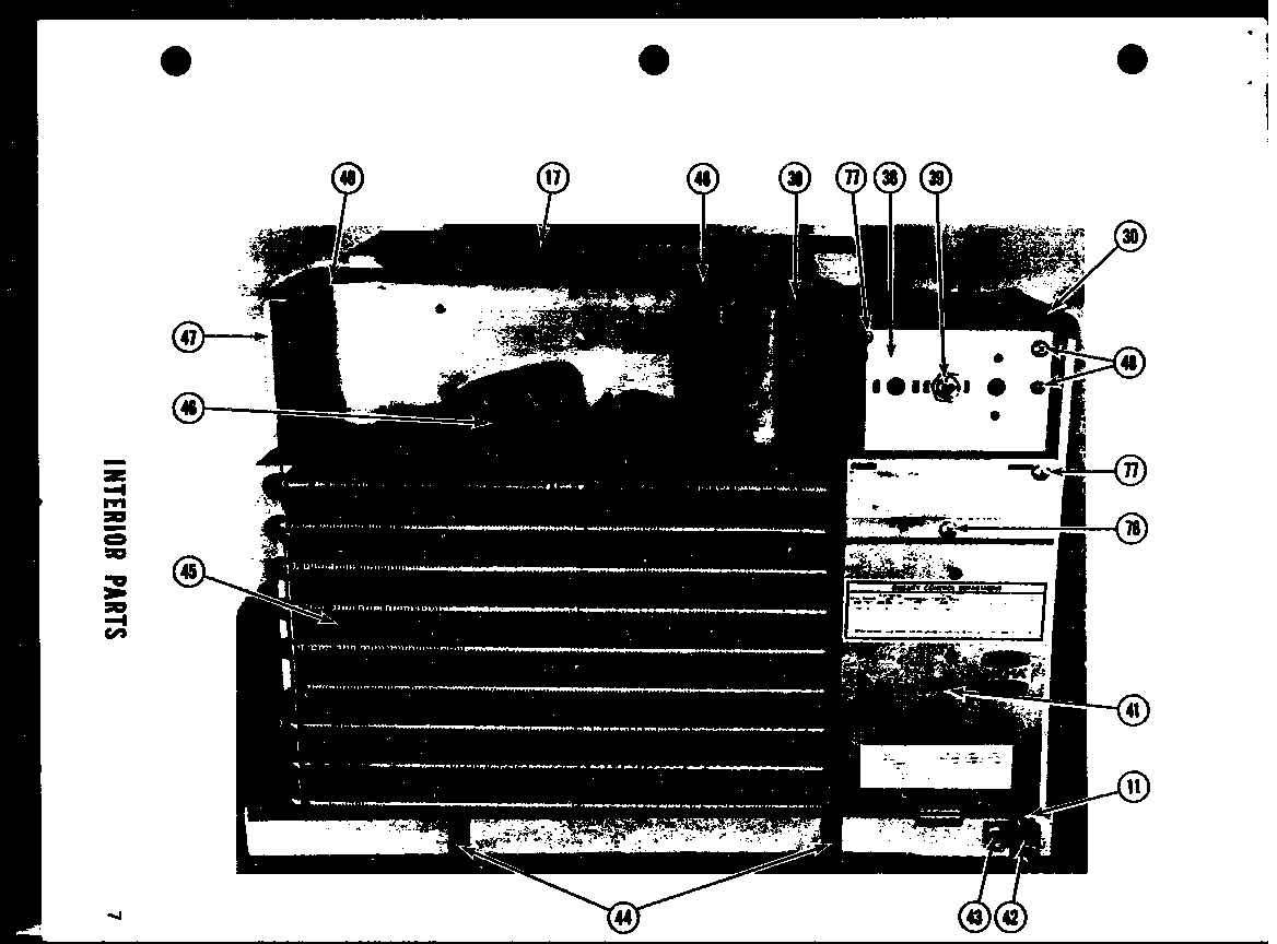 INTERIOR PARTS (5-SP) (5-P) (6-P) (6-5SP-1) (9-3D) (9-5D) (9-5DH) (11-2EM) (11-5D)