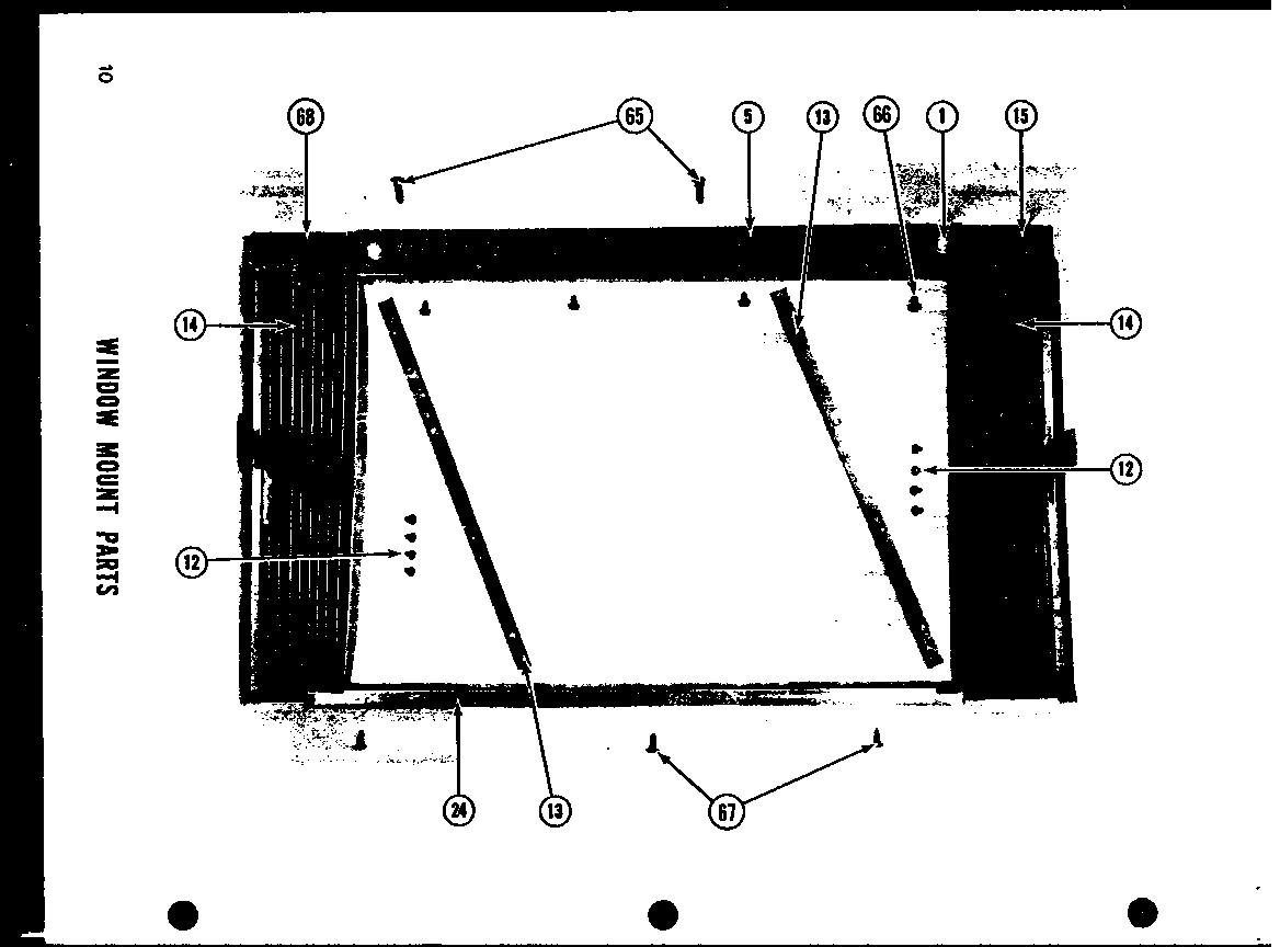 WINDOW MOUNT PARTS (5-SP) (5-P) (6-P) (6-5SP-1) (9-3D) (9-5D) (9-5DH) (11-2EM) (11-5D)