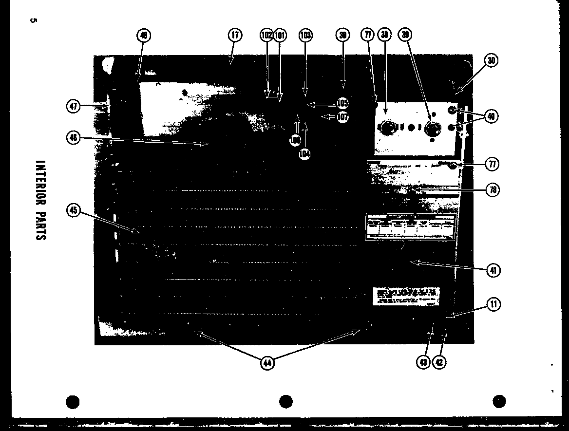 Interior parts (5p-2em) (6p-2em) (7p-2em)