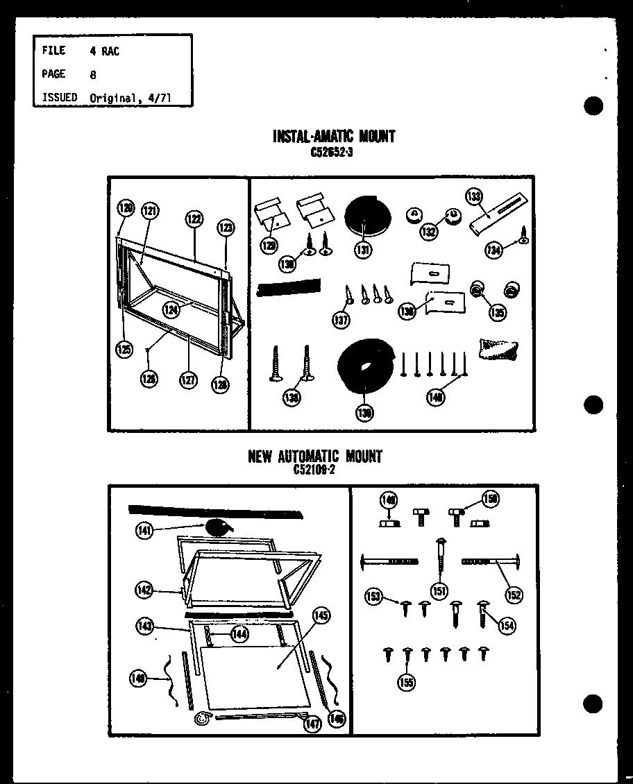 Instal-amatic mount (fc12-3h/p54390-41r) (fc06-2h/p54390-38r) (fc09-3h/p54390-40r) (fc09-2h/p54390-39r)